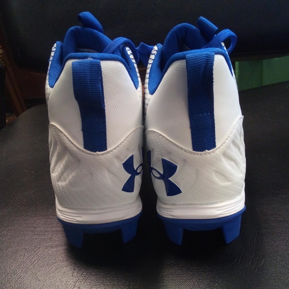 Under Armour Spotlight Franchise RM Football Cleats Blue 3022774-400 Mens sz 8 - Picture 5 of 7